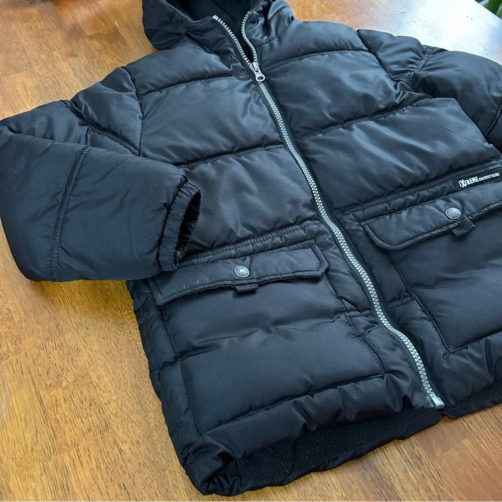 iXtreme Black Puffer Jacket | Boys Size 7 | Fleece Lined Winter Coat